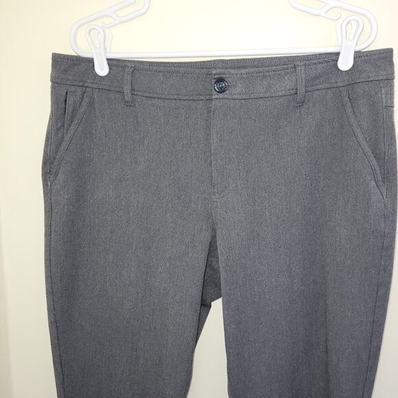 Eddie Bauer Travel Trousers Gray Four Pocket Mid Weight Straight Leg Pants SZ 14 - Picture 4 of 10